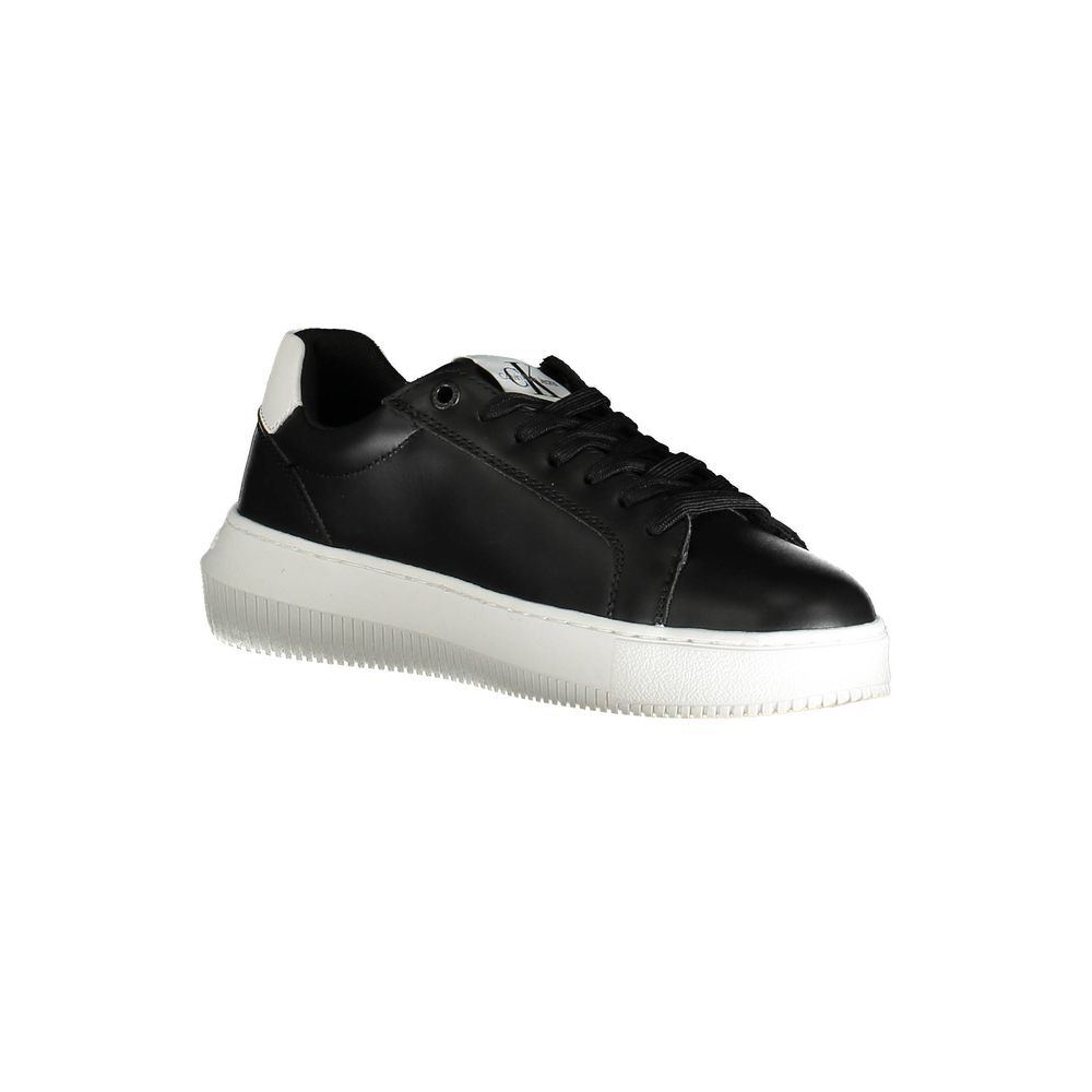 Calvin Klein Leather Sneaker — Black