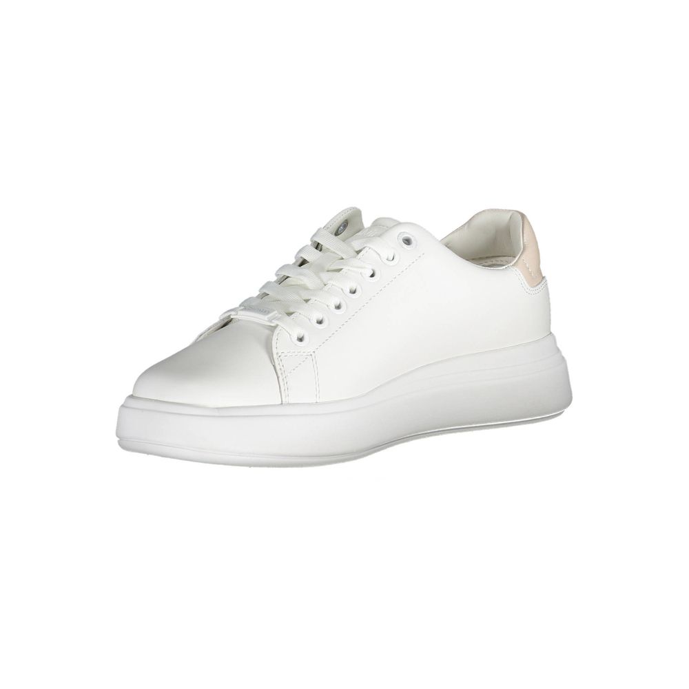 Calvin Klein Leather Low-Top Sneaker — White