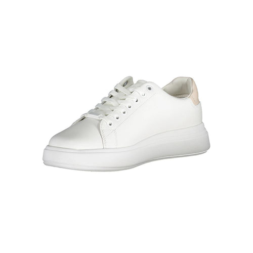 Calvin Klein Leather Low-Top Sneaker — White