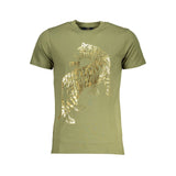 Cavalli Class Crew Neck T-Shirt — Green Cotton