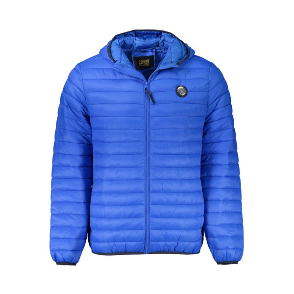 Cavalli Class Hooded Jacket — Blue Polyamide
