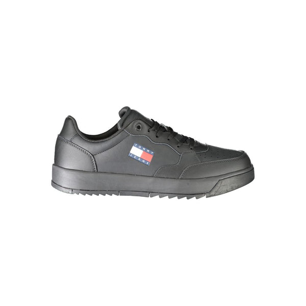 Tommy Hilfiger Athletic Sneaker — Black Polyurethane