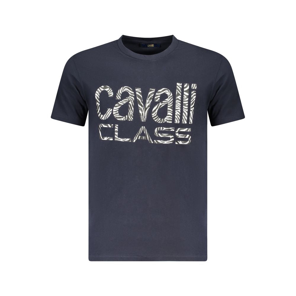 Cavalli Class Men's T-Shirt — Blue Cotton