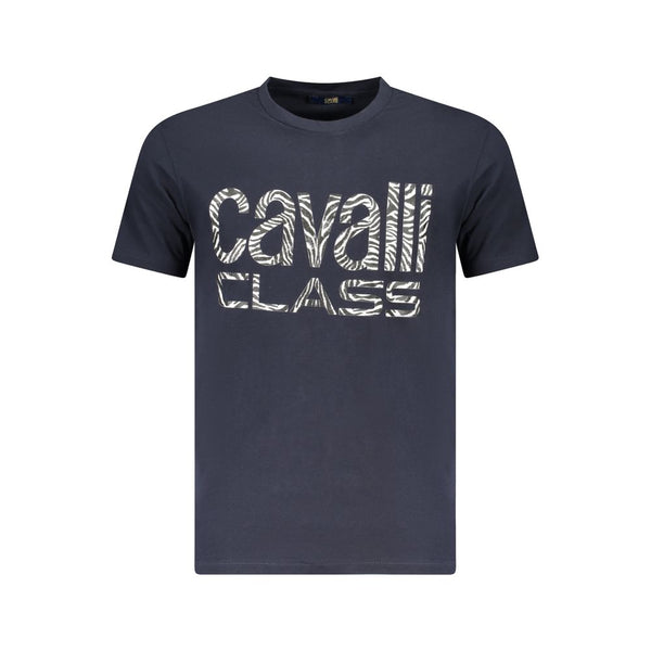 Cavalli Class Men's T-Shirt — Blue Cotton