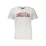 Cavalli Class Men's T-Shirt — White Cotton