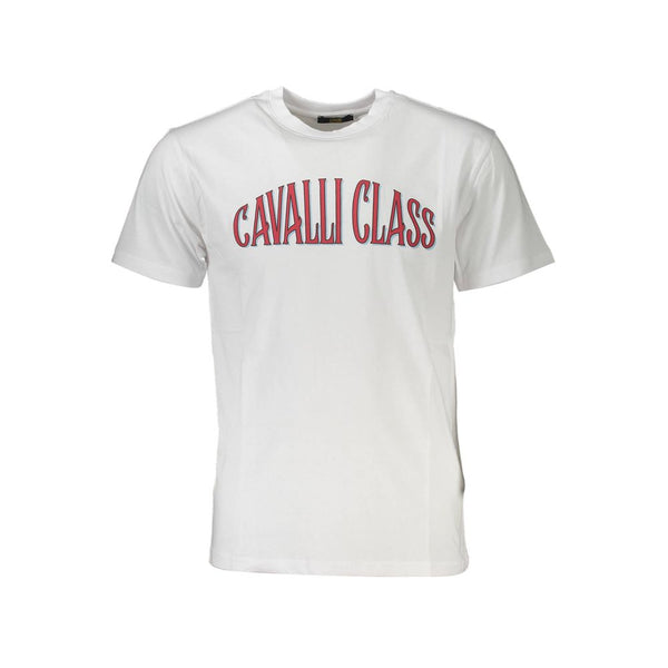 Cavalli Class Men's T-Shirt — White Cotton