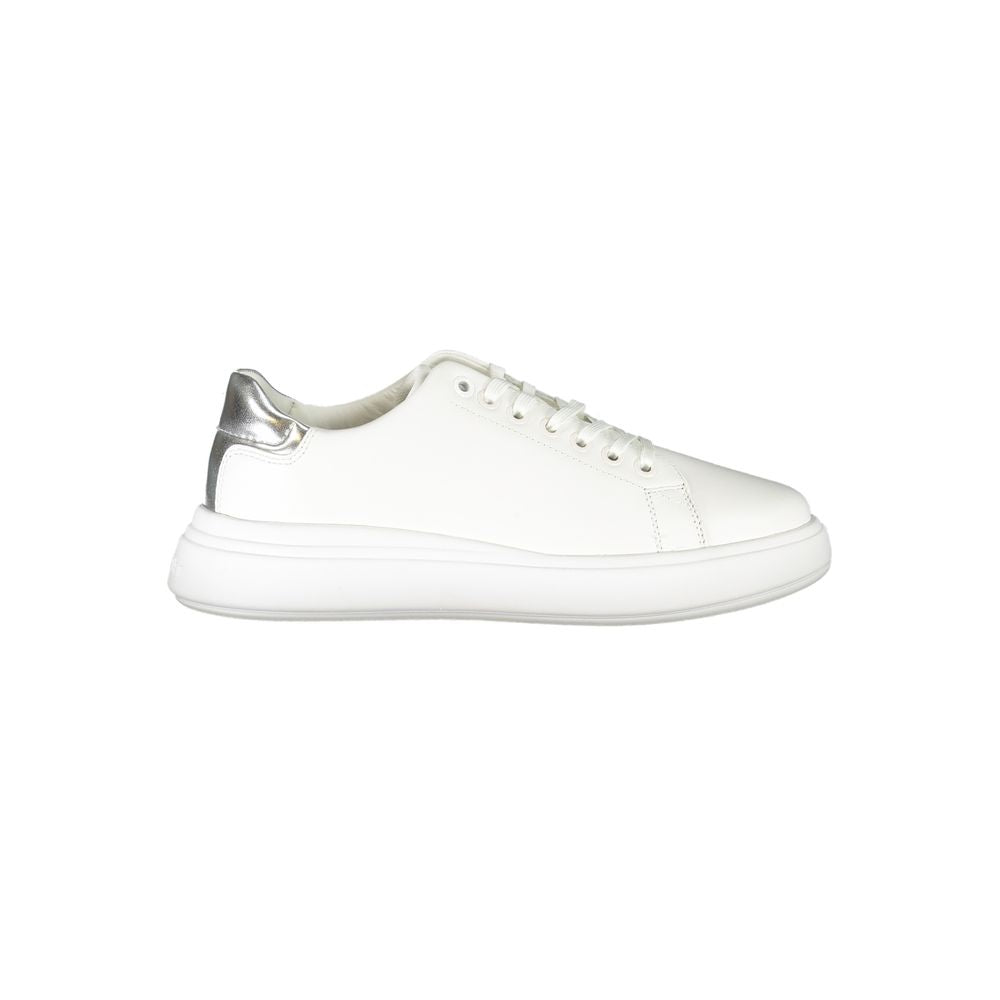 Calvin Klein Low-Top Sneaker — White Leather