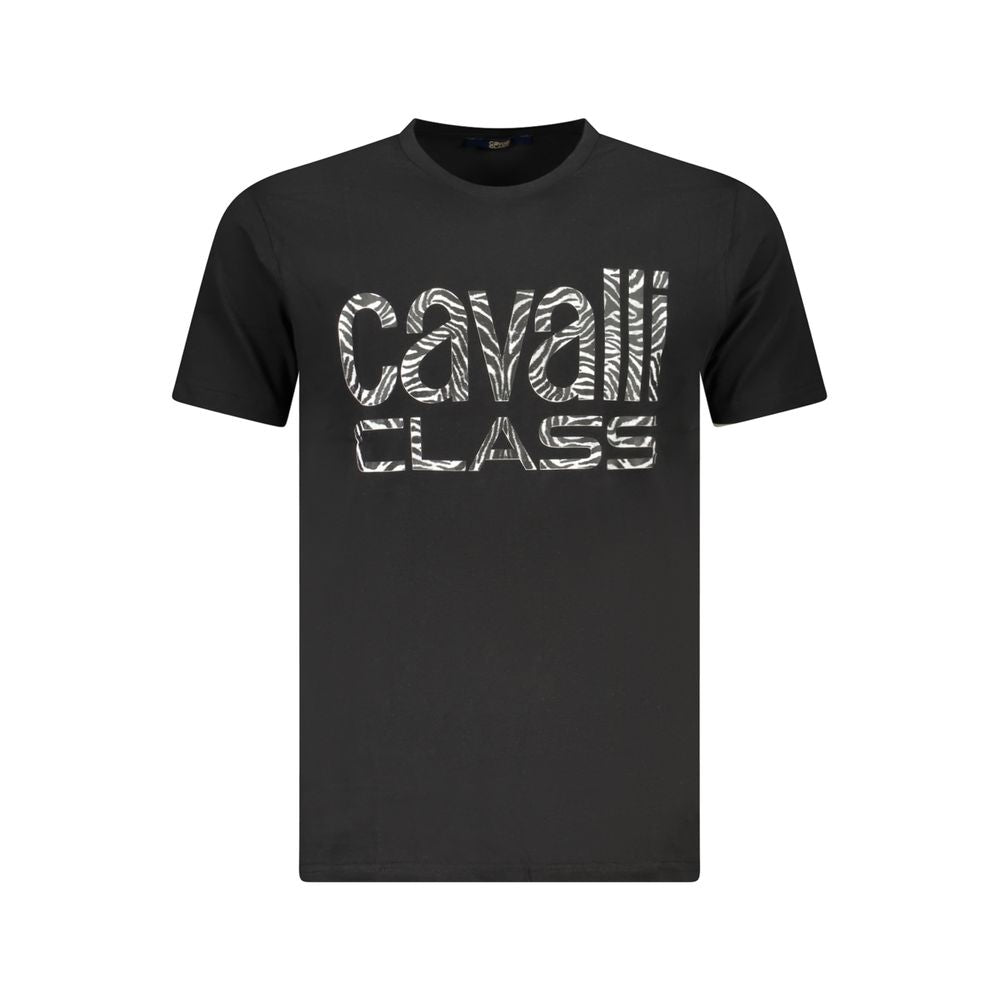 Cavalli Class Men's T-Shirt — Black Cotton
