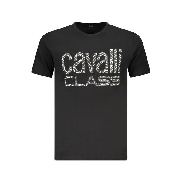 Cavalli Class Men's T-Shirt — Black Cotton