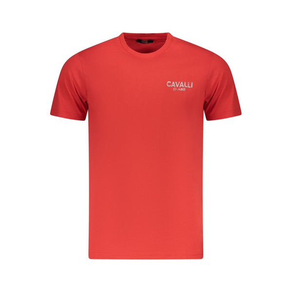 Cavalli Class Men's T-Shirt — Red Cotton