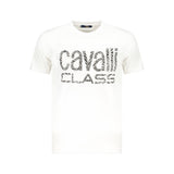 Cavalli Class Men's T-Shirt — White Cotton