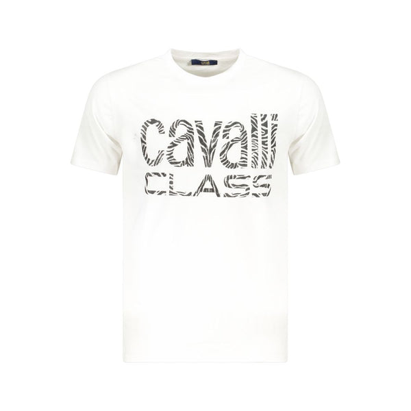 Cavalli Class Men's T-Shirt — White Cotton