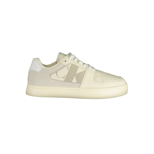 Calvin Klein Low-Top Sneaker — White Polyurethane