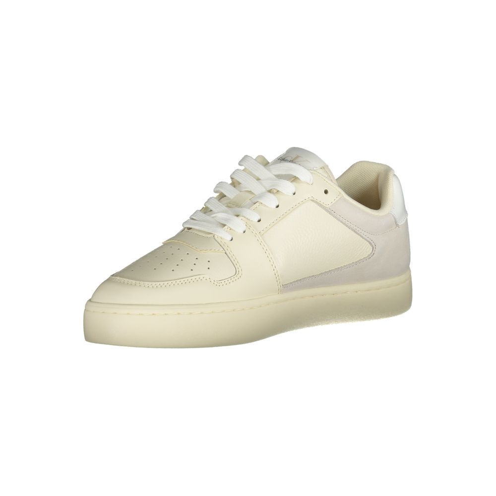 Calvin Klein Low-Top Sneaker — White Polyurethane
