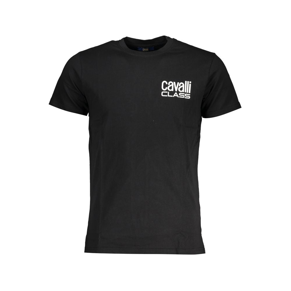 Cavalli Class Crew Neck T-Shirt — Black Cotton