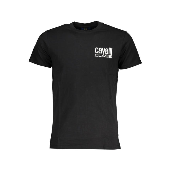 Cavalli Class Crew Neck T-Shirt — Black Cotton