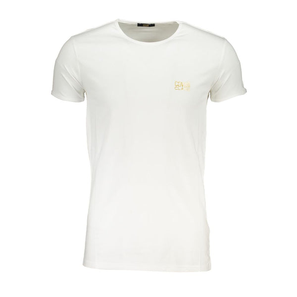 Cavalli Class Crew Neck T-Shirt — White Cotton