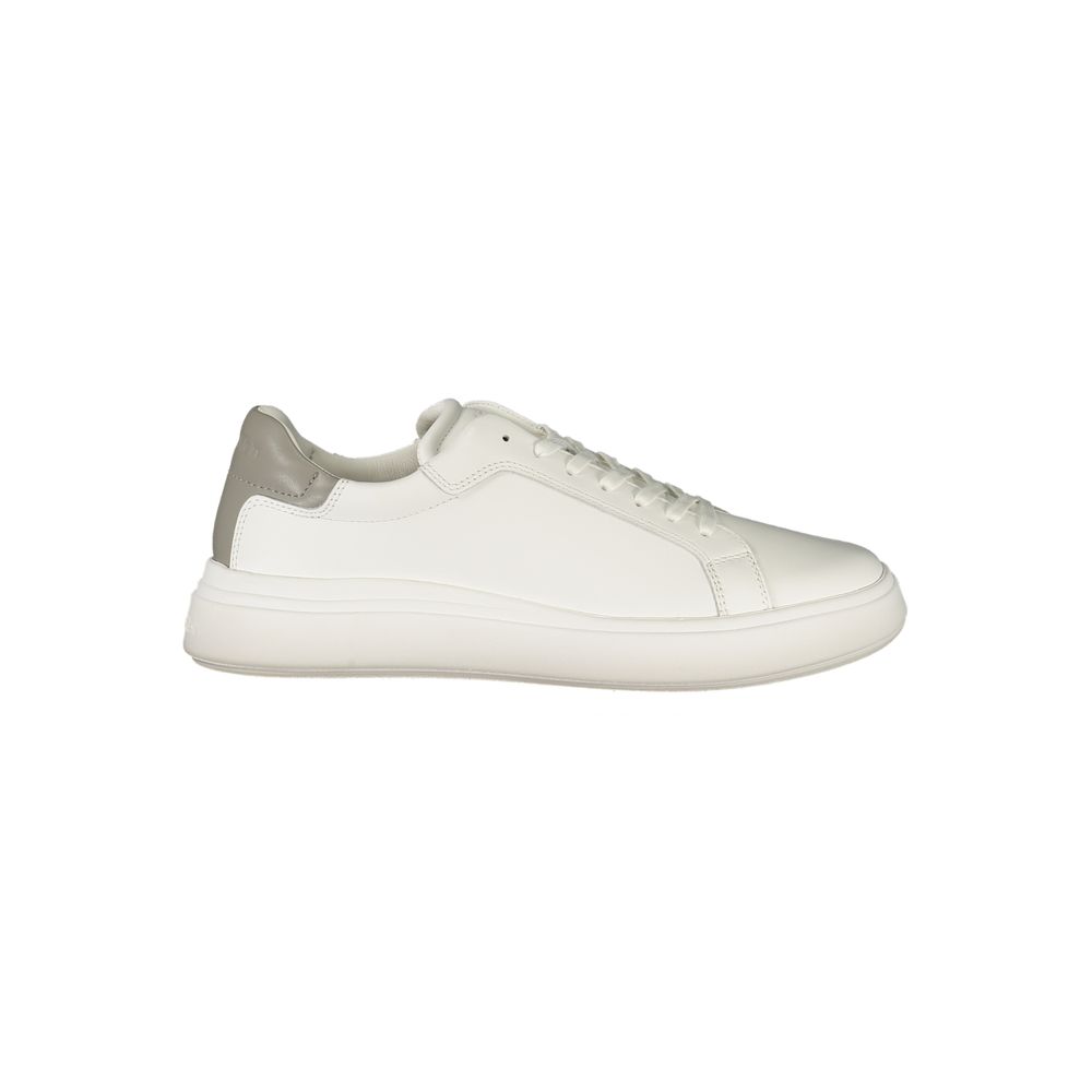 Calvin Klein Low-Top Sneaker — White Polyurethane