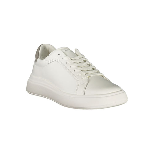 Calvin Klein Low-Top Sneaker — White Polyurethane