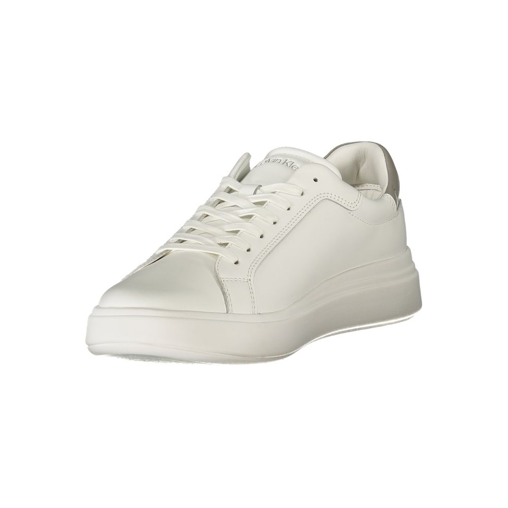 Calvin Klein Low-Top Sneaker — White Polyurethane