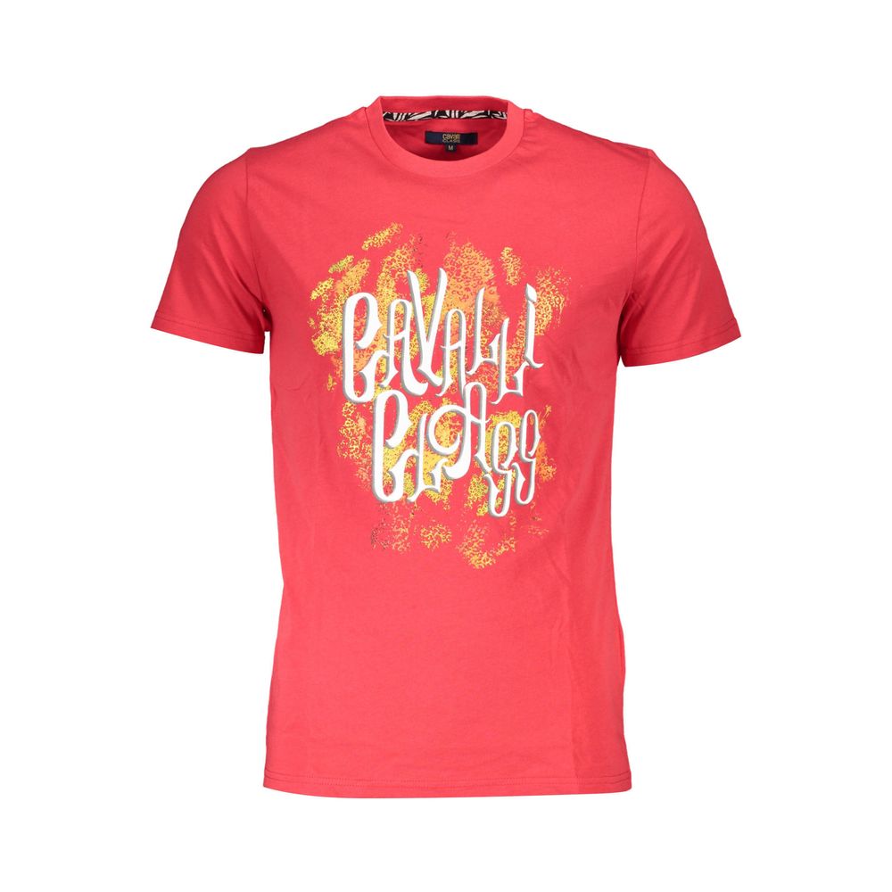 Cavalli Class Men's T-Shirt — Red Cotton