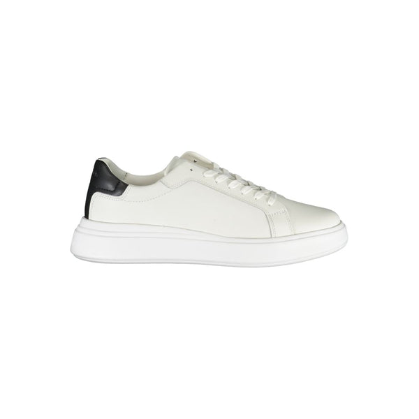 Calvin Klein Low-Top Sneaker — White with Contrast Trim