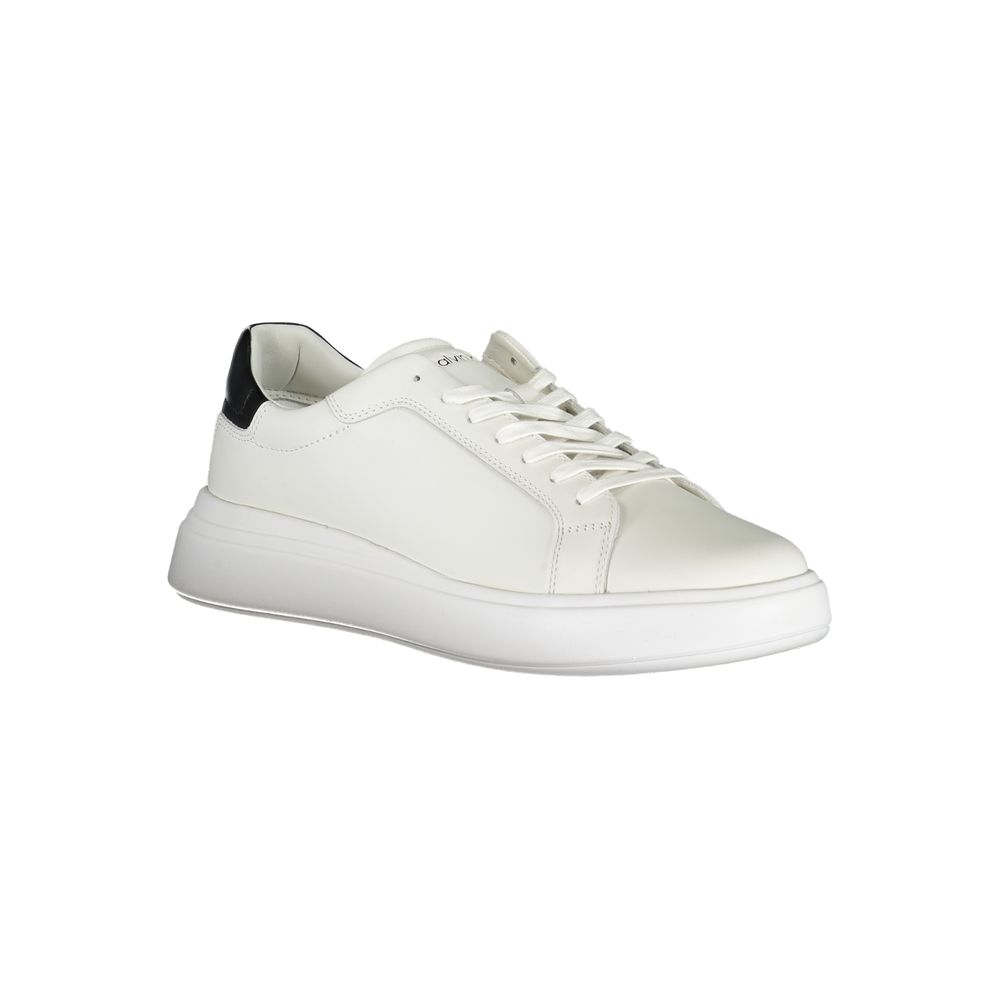 Calvin Klein Low-Top Sneaker — White with Contrast Trim