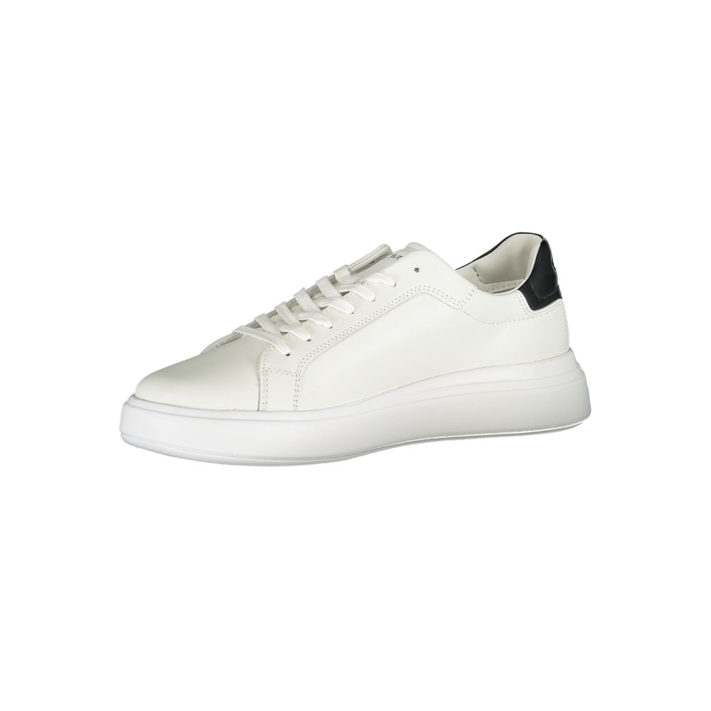 Calvin Klein Low-Top Sneaker — White with Contrast Trim