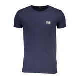 Cavalli Class Crew Neck T-Shirt — Blue Cotton