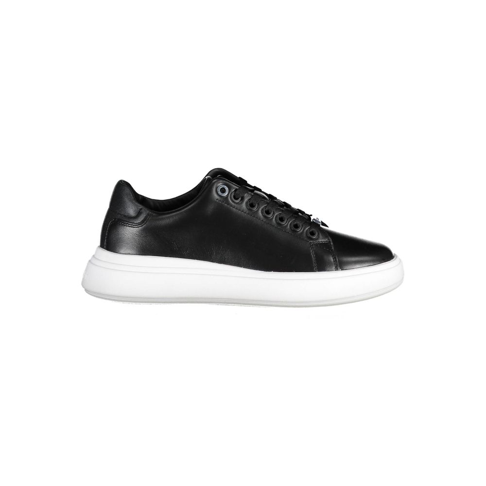 Calvin Klein Leather Sneaker — Black