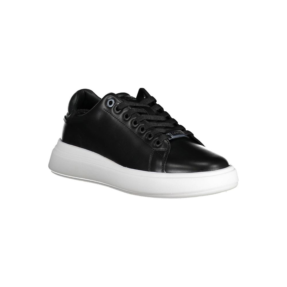 Calvin Klein Leather Sneaker — Black