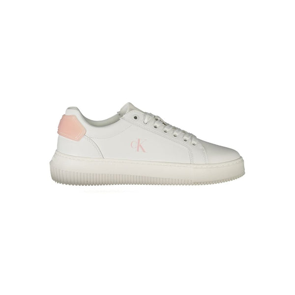 Calvin Klein Low-Top Sneaker — White Polyurethane