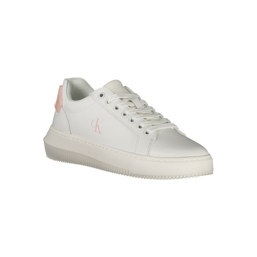 Calvin Klein Low-Top Sneaker — White Polyurethane