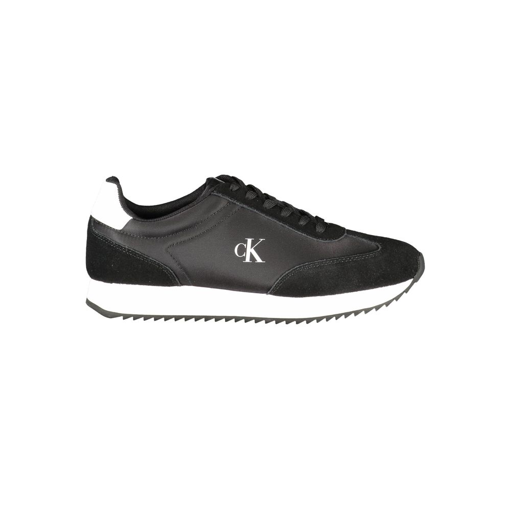 Calvin Klein Low-Top Sneaker — Black Leather