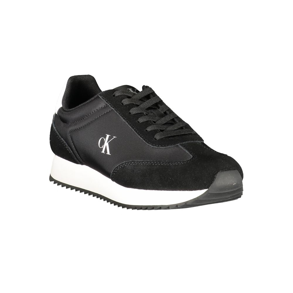 Calvin Klein Low-Top Sneaker — Black Leather