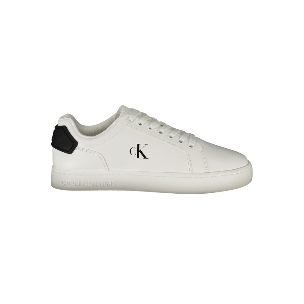 Calvin Klein Low-Top Sneaker — White Polyurethane