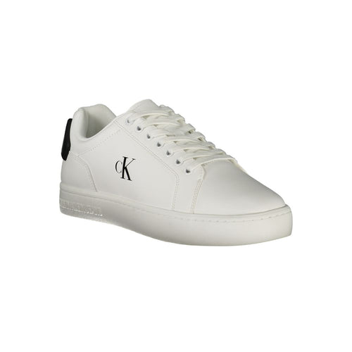 Calvin Klein Low-Top Sneaker — White Polyurethane
