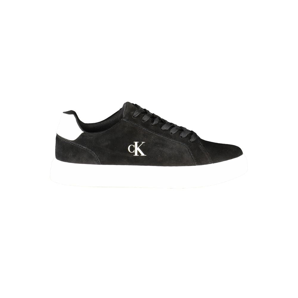 Calvin Klein Low-Top Sneaker — Black Leather