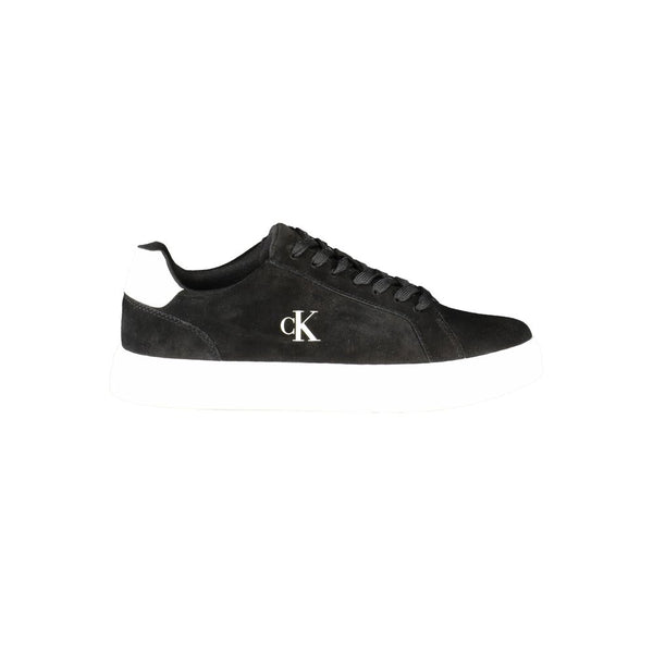 Calvin Klein Low-Top Sneaker — Black Leather