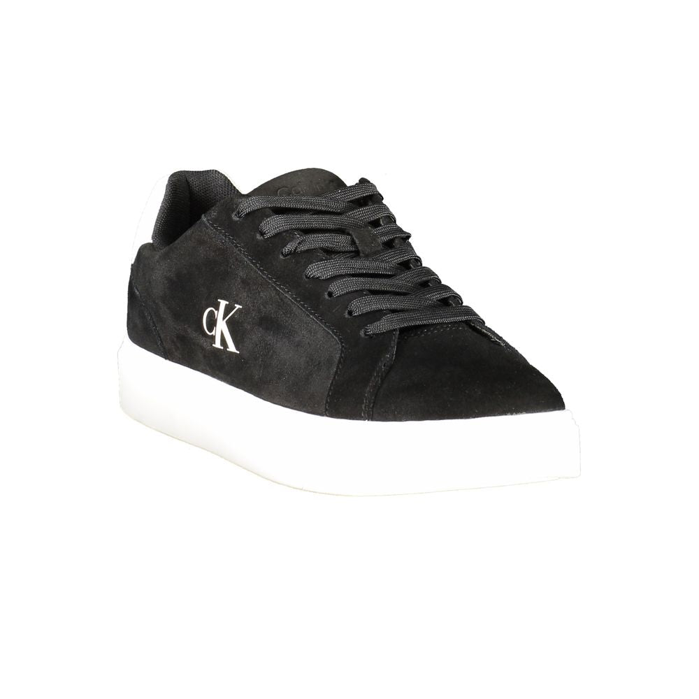 Calvin Klein Low-Top Sneaker — Black Leather