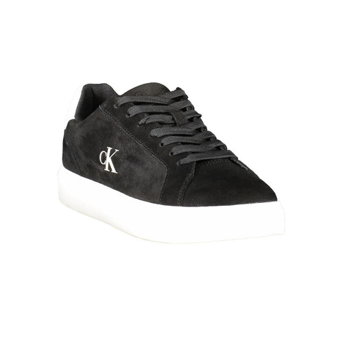 Calvin Klein Low-Top Sneaker — Black Leather