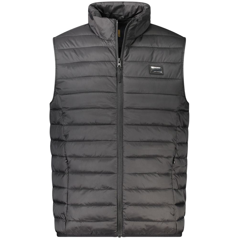 Cavalli Class Sleeveless Jacket — Black Polyester