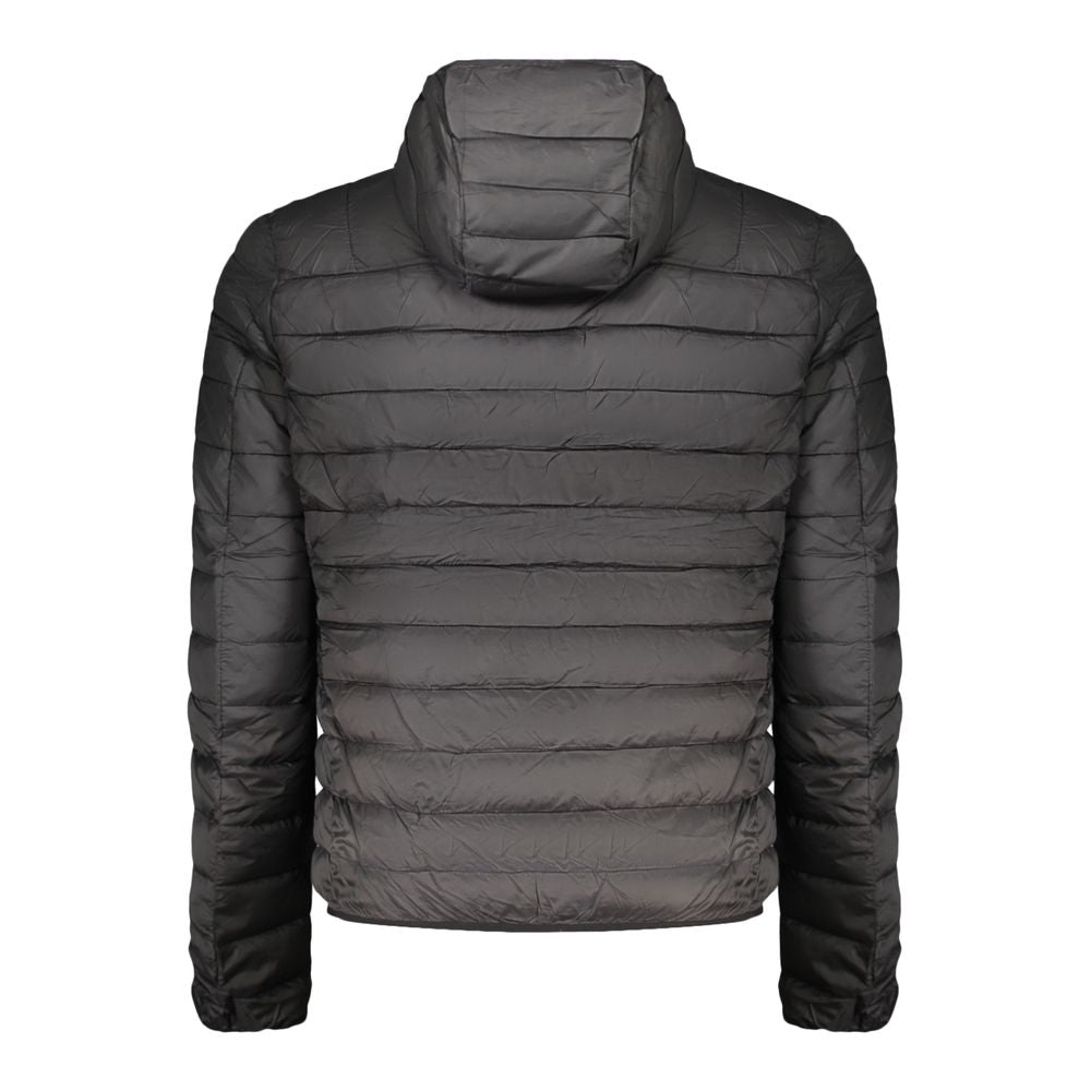 Cavalli Class Hooded Jacket — Black Polyester