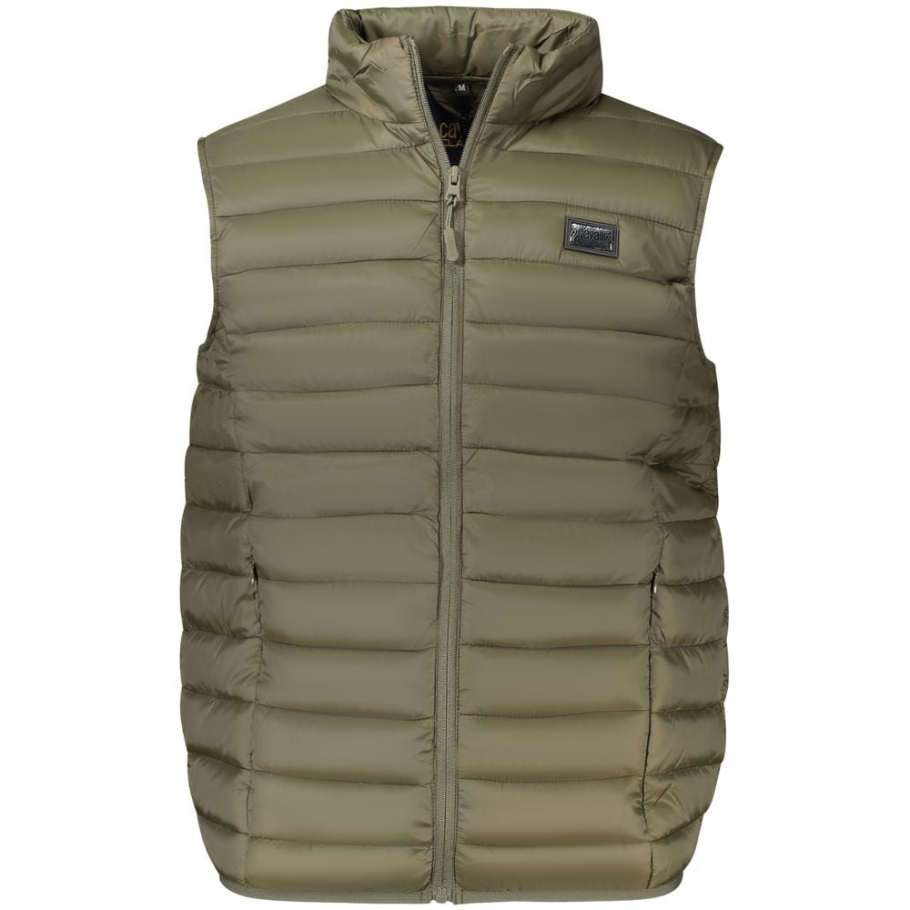 Cavalli Class Sleeveless Jacket — Green Polyester