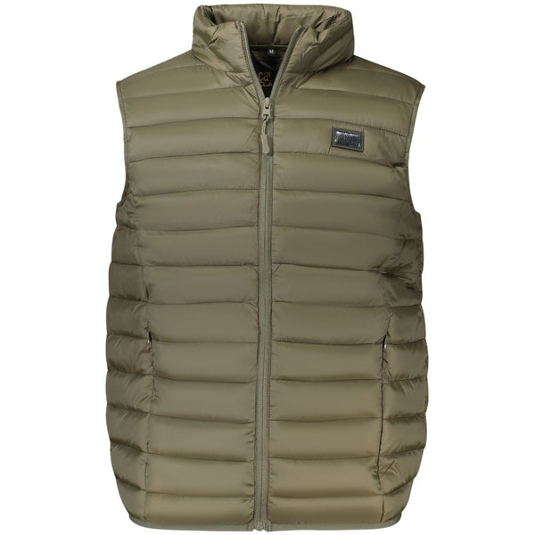 Cavalli Class Sleeveless Jacket — Green Polyester